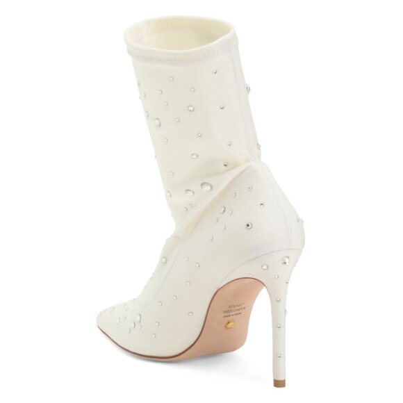STUART WEITZMAN White/Clear Made In Spain Stretch Cosmic 100 Booties - Picture 2 of 2
